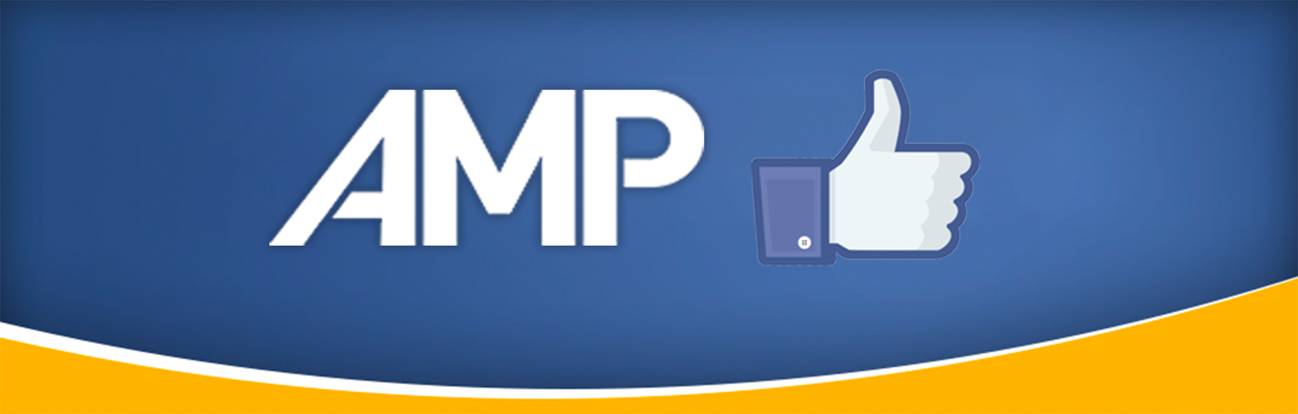 image of amp logo and facebook like button